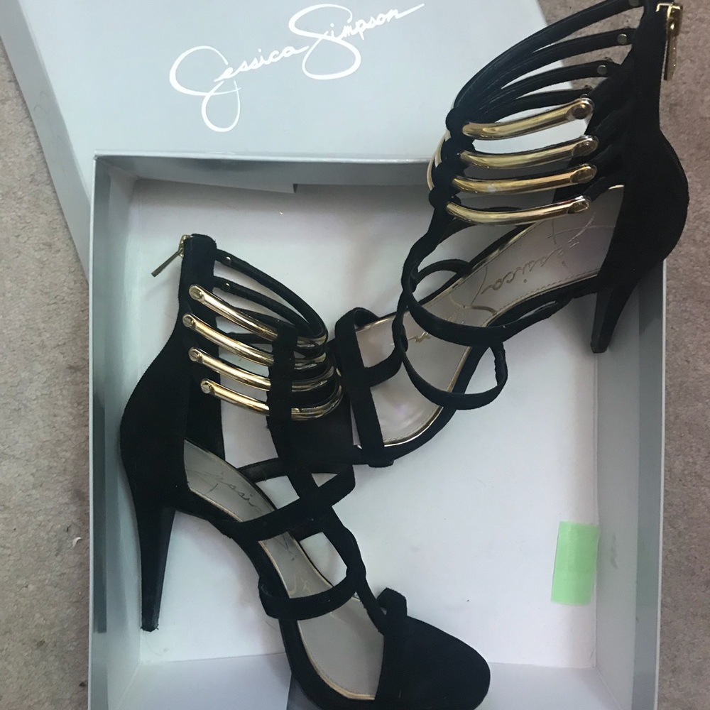 Black Strappy Heels